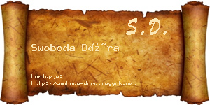 Swoboda Dóra névjegykártya